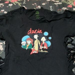 VTG MTV Daria tee Womens shirt sz XL Black